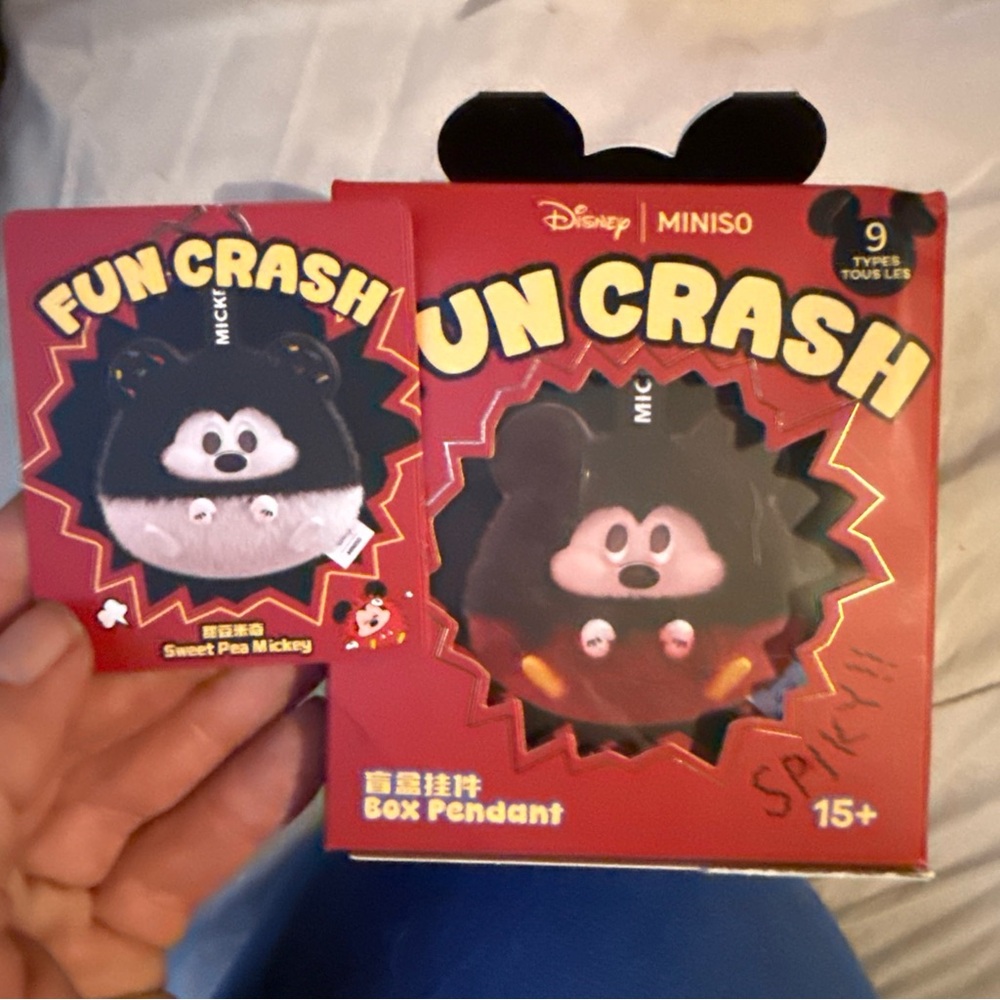 Disney Miniso Fun Crash Sweet Pea Mickey Box Black & White. Authentic Brand New